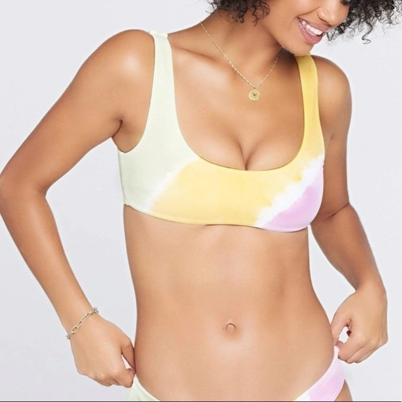 NWT L*SPACE Lizzie Bikini Top Tie Dye - Picture 1 of 8